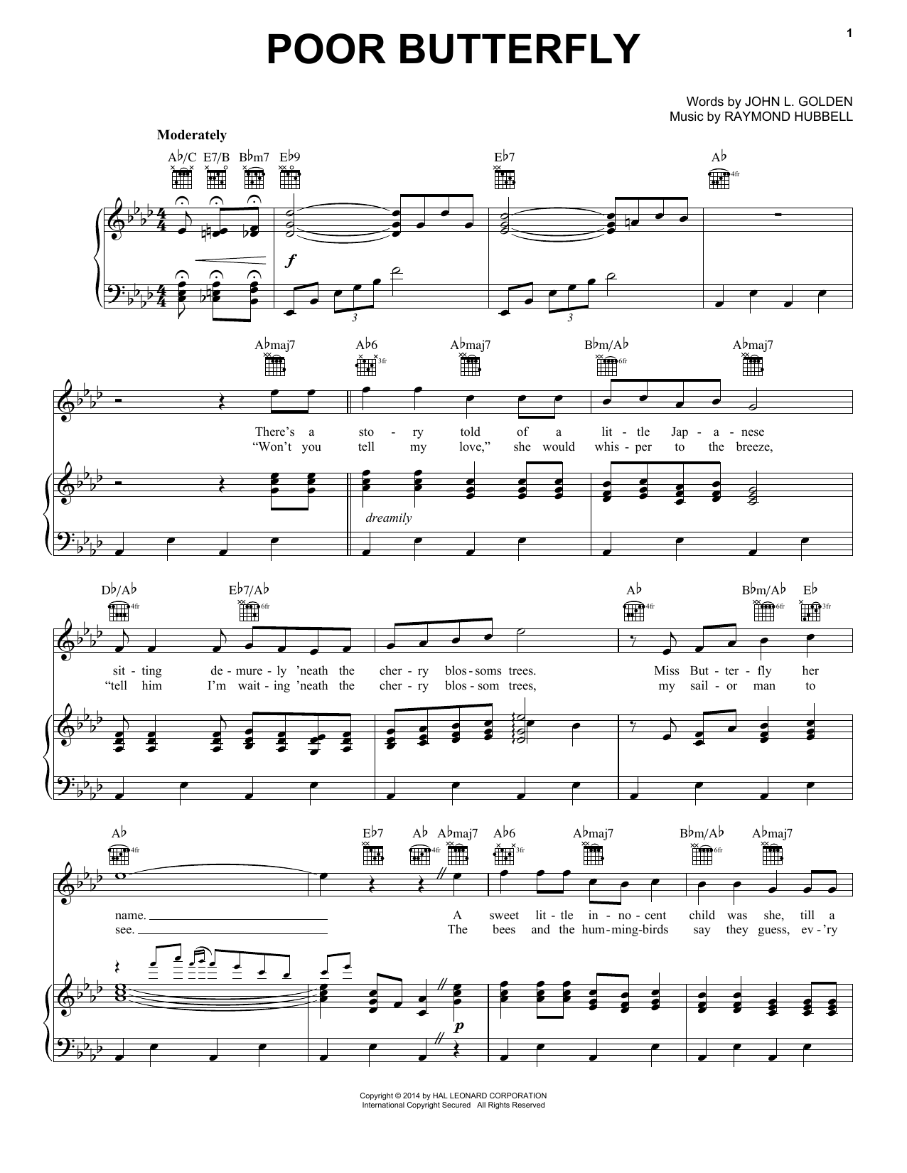 Count Basie Poor Butterfly sheet music notes and chords. Download Printable PDF.