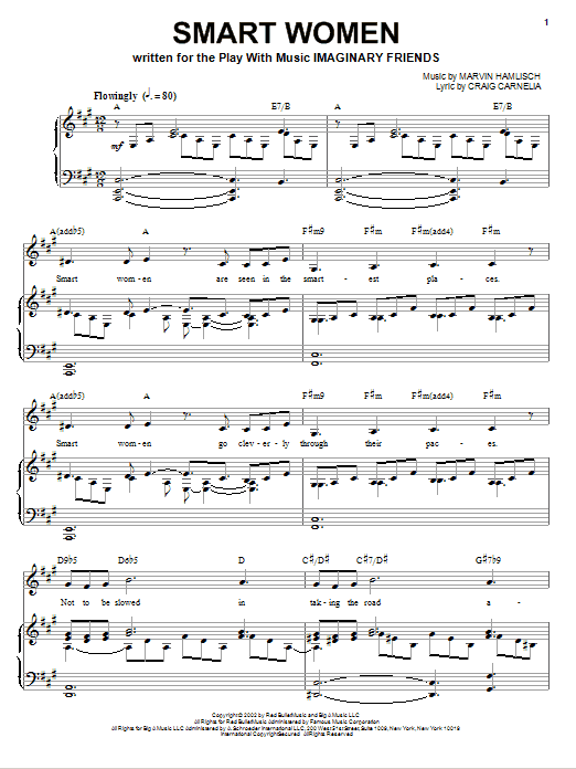 Craig Carnelia Smart Women sheet music notes and chords. Download Printable PDF.