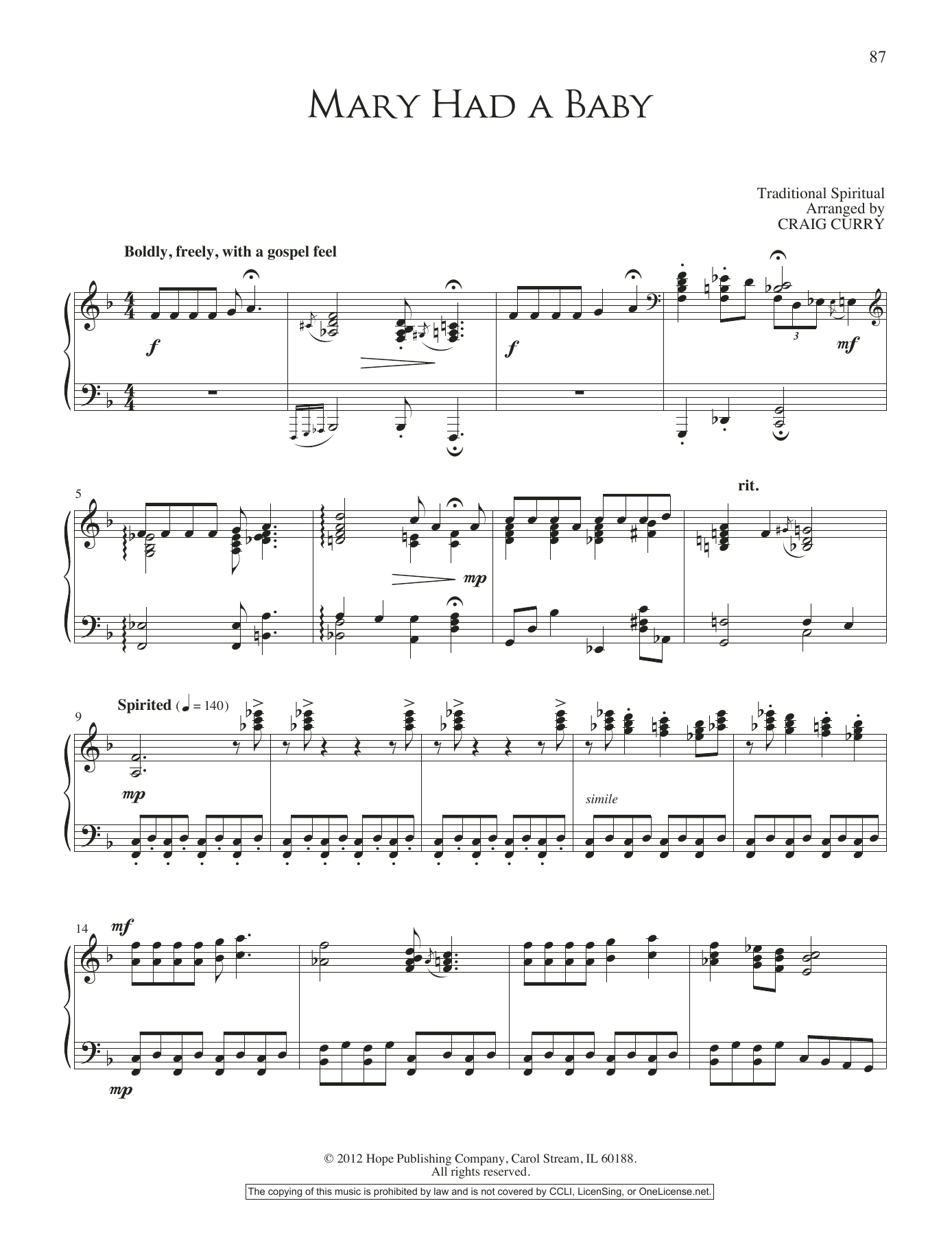 Craig Curry Mary Had A Baby Sheet Music Pdf Notes Chords Hymn Score Piano Solo Download Printable Sku 3369 Craig Curry Mary Had A Baby Sheet Music Pdf Notes Chords Hymn Score Piano Solo Download Printable Sku 3369