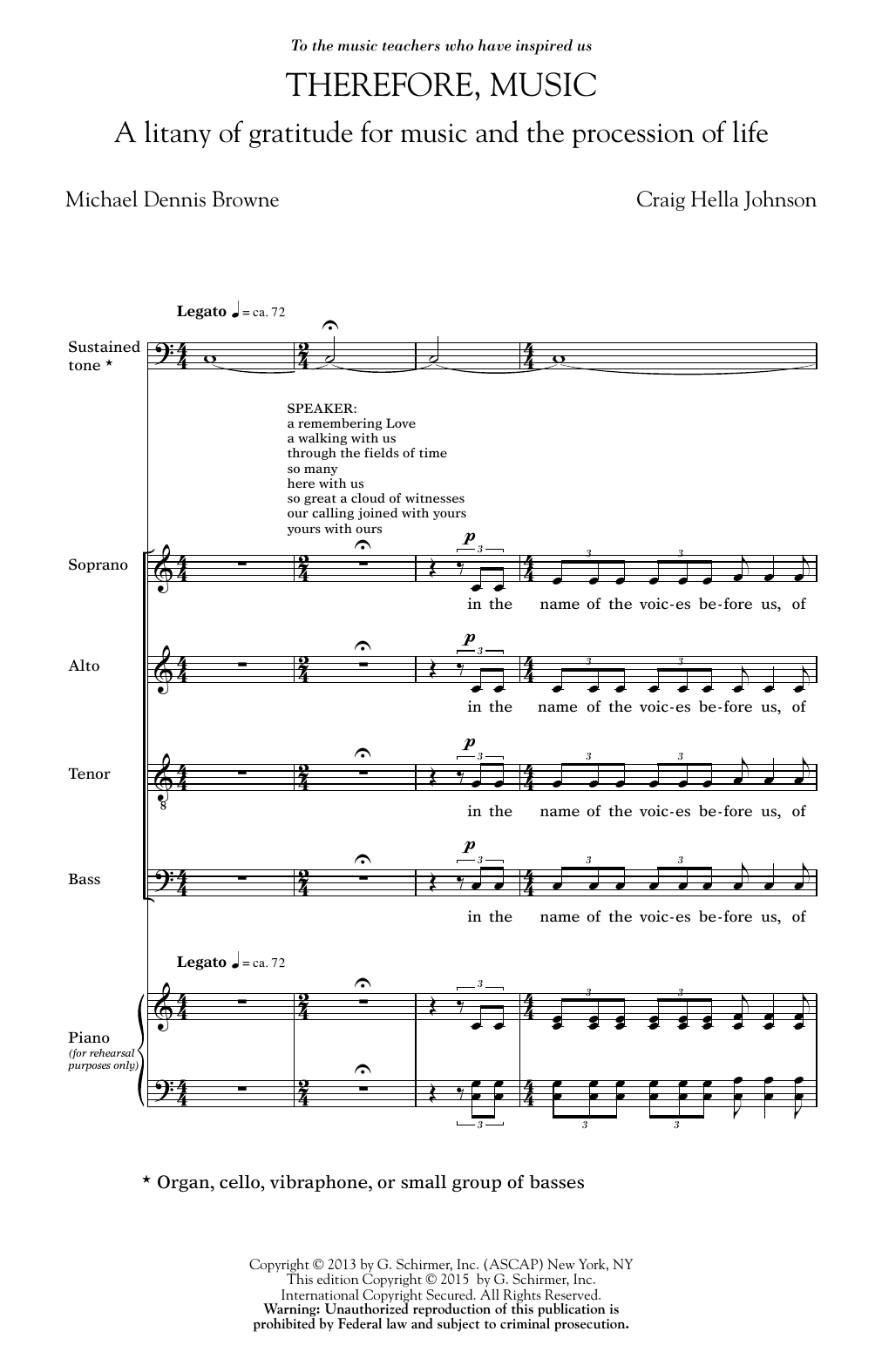 Learn to play Craig Hella Johnson Therefore, Music sheet music for SATB Choir in minutes. Price: 3.9900$ Craig Hella Johnson Therefore, Music sheet music notes and chords arranged for SATB Choir
