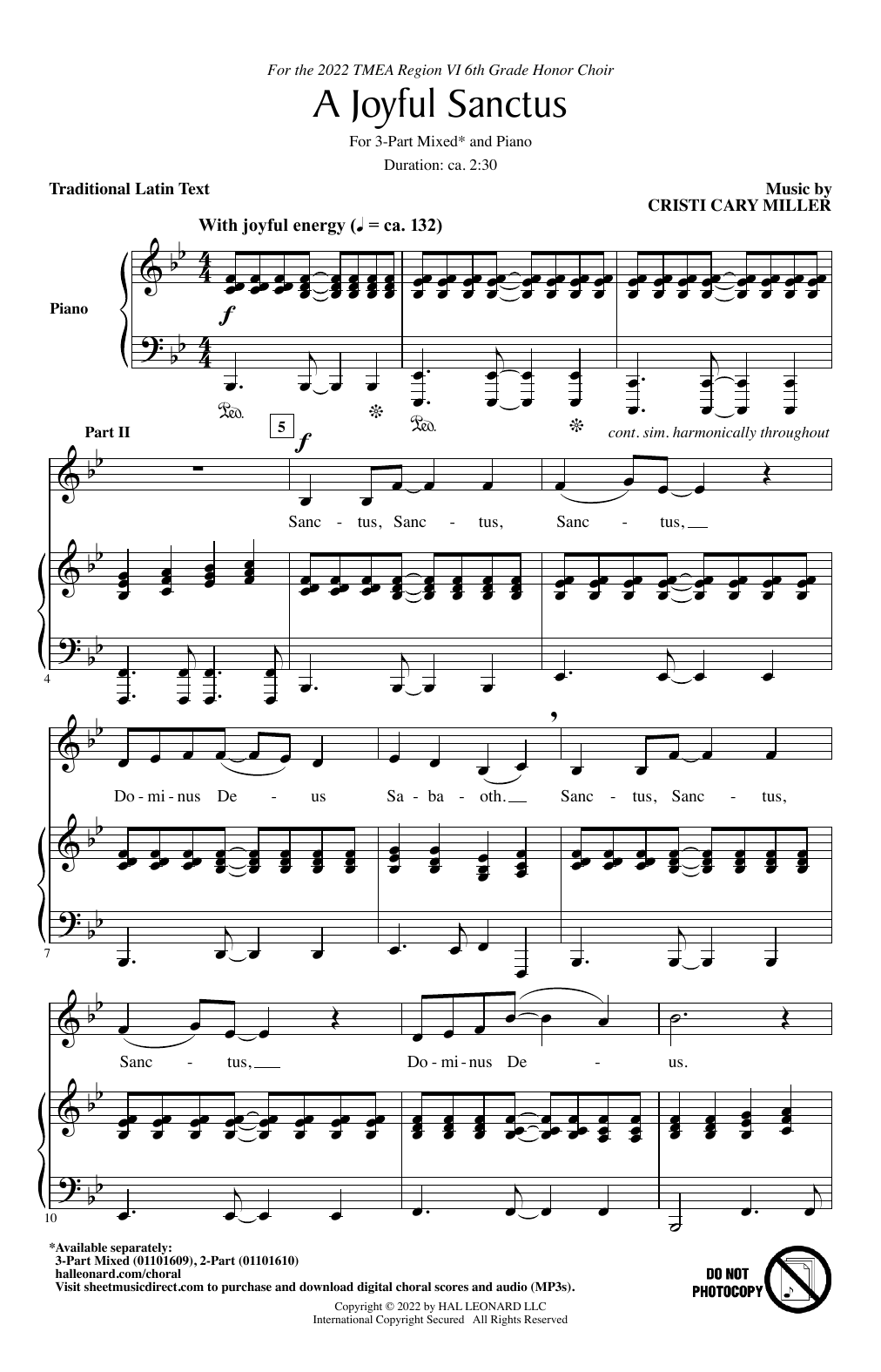Learn to play Cristi Cary Miller A Joyful Sanctus sheet music for 3-Part Mixed Choir in minutes. Price: 3.9900$ Cristi Cary Miller A Joyful Sanctus sheet music notes and chords arranged for 3-Part Mixed Choir