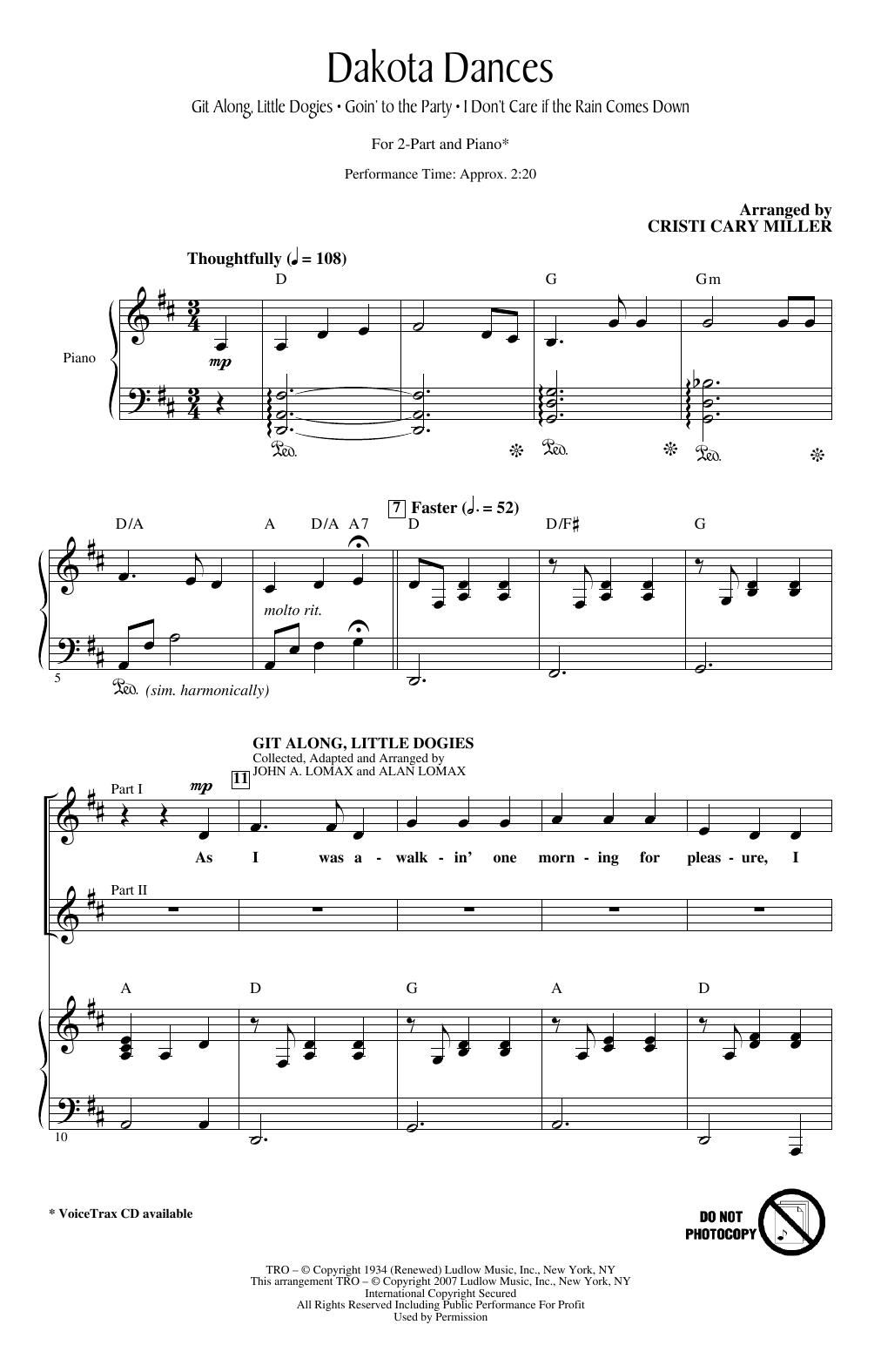 Cristi Cary Miller Dakota Dances sheet music notes and chords. Download Printable PDF.