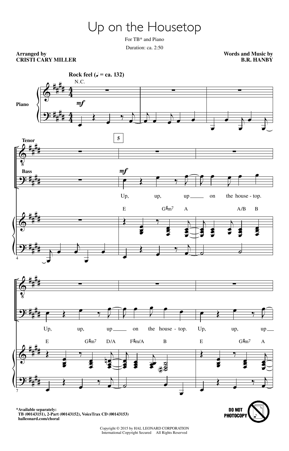 B.R. Hanby Up On The Housetop (arr. Cristi Cary Miller) sheet music notes and chords. Download Printable PDF.