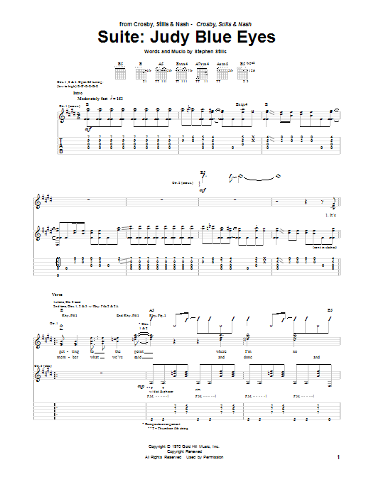 Preview Crosby, Stills & Nash Suite: Judy Blue Eyes Pop sheet music, notes and chords for Guitar Tab, SKU: 20117 sheet music, piano notes, chords, guitar tabs, score, transpose, transcribe, how to play, guide, download, learn, tutorial, progression, song, artist, awards, billboard, mtv, vh1, tour, single, album, release
