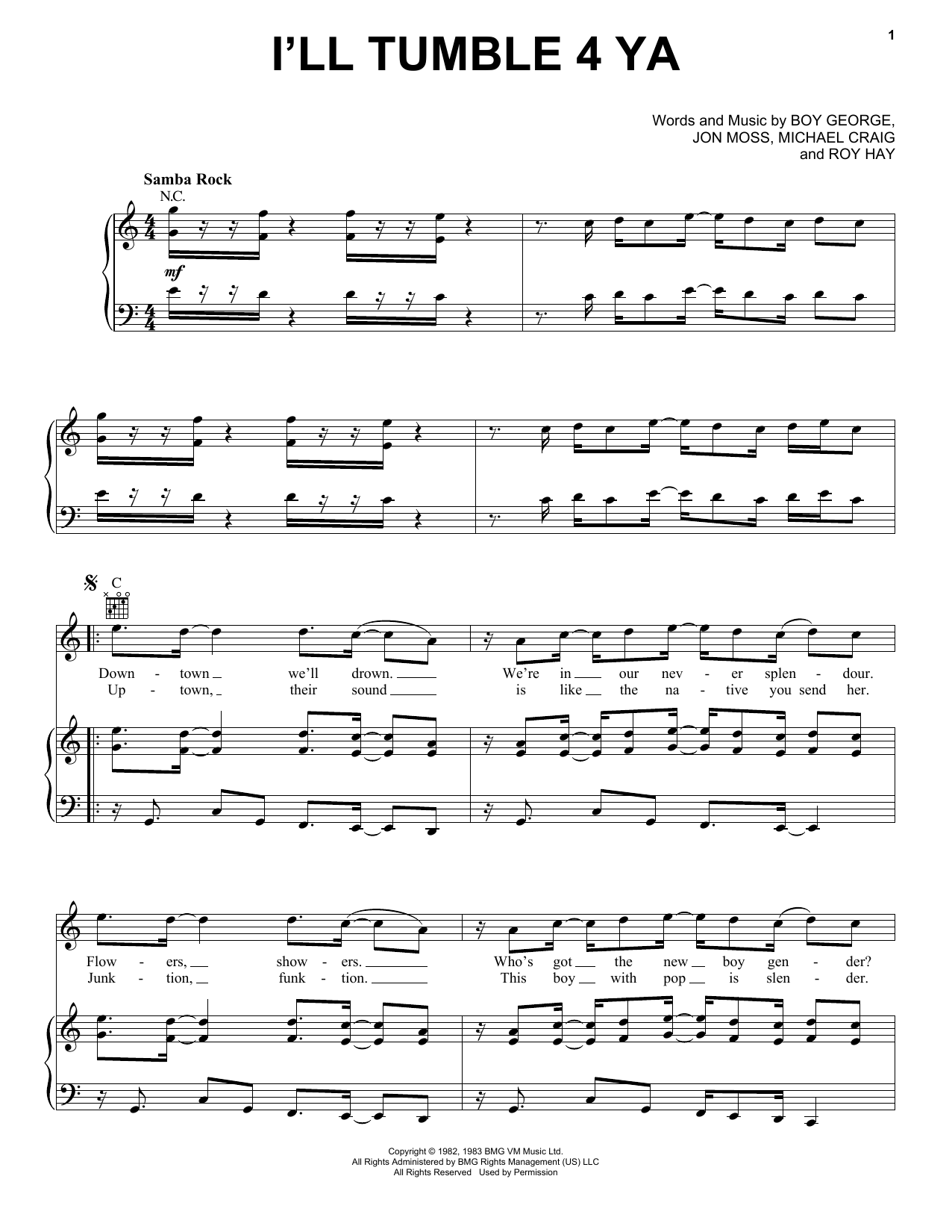Club "I'll Ya" Sheet Music PDF Notes, Chords | Pop Score Piano, Vocal & Guitar (Right-Hand Melody) Download SKU: 197946