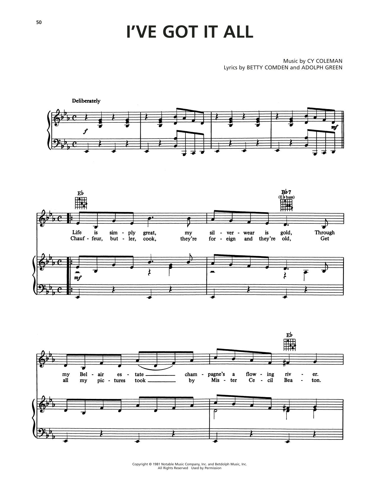 Learn to play Cy Coleman I've Got It All (from On The Twentieth Century) sheet music for Piano, Vocal & Guitar Chords (Right-Hand Melody) in minutes. Price: 6.9900$ Cy Coleman I've Got It All (from On The Twentieth Century) sheet music notes and chords arranged for Piano, Vocal & Guitar Chords (Right-Hand Melody)