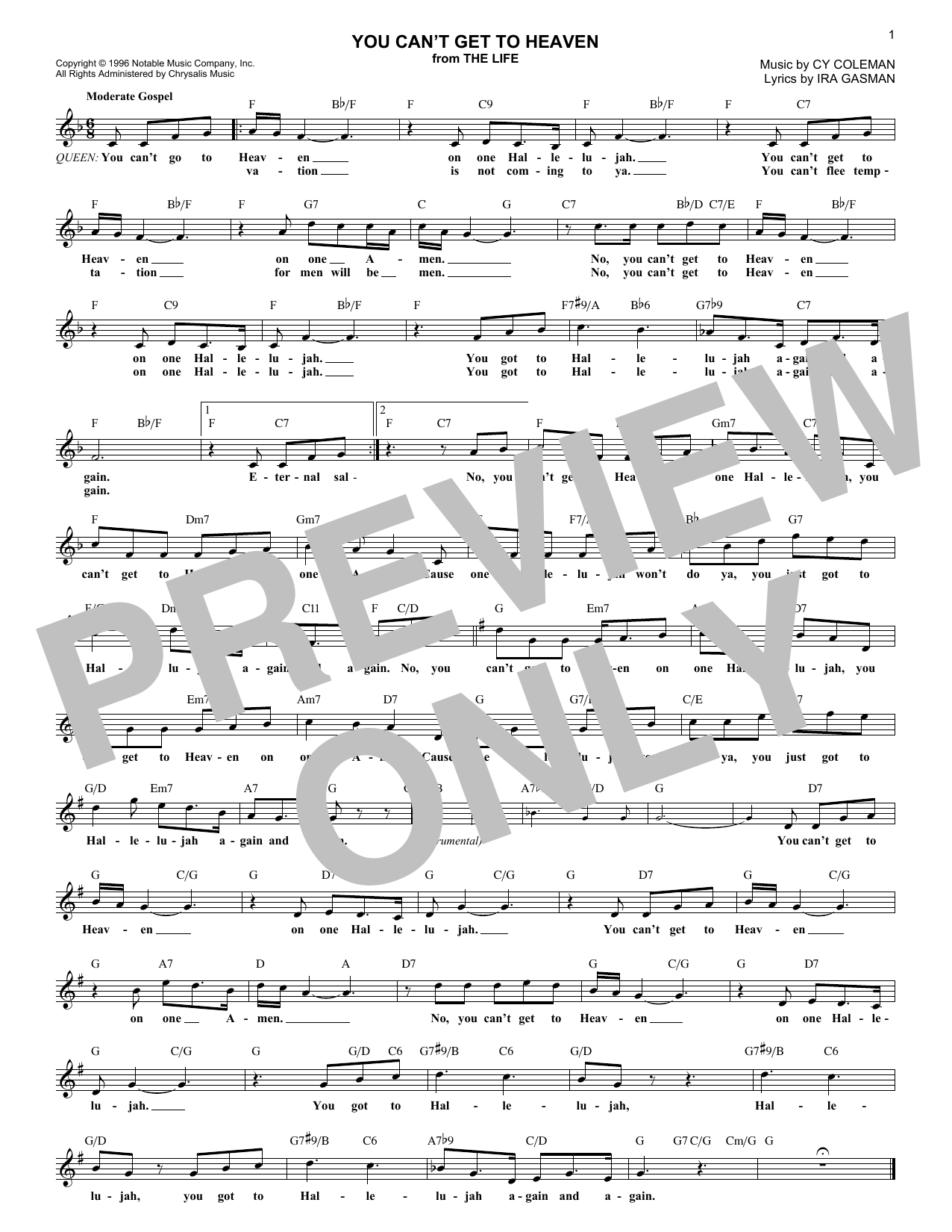 Learn to play Cy Coleman You Can't Get To Heaven sheet music for Lead Sheet / Fake Book in minutes. Price: 5.9900$ Cy Coleman You Can't Get To Heaven sheet music notes and chords arranged for Lead Sheet / Fake Book