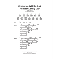 Brenda Lee Christmas Will Be Just Another Lonely Day Sheet Music for Guitar Chords Lyrics Download PDF 101316