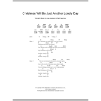 Brenda Lee Christmas Will Be Just Another Lonely Day Sheet Music for Guitar Chords Lyrics Download PDF 101316