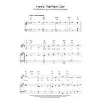 Jimmy Van Heusen 'Here's That Rainy Day' Sheet Music for Piano, Vocal &  Guitar 4-Page Digital Pop Score