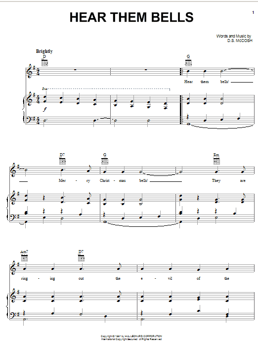 D.S. McCosh Hear Them Bells sheet music notes and chords. Download Printable PDF.