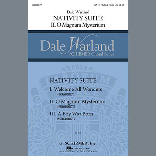 Easily Download Dale Warland Printable PDF piano music notes, guitar tabs for SATB Choir. Transpose or transcribe this score in no time - Learn how to play song progression.