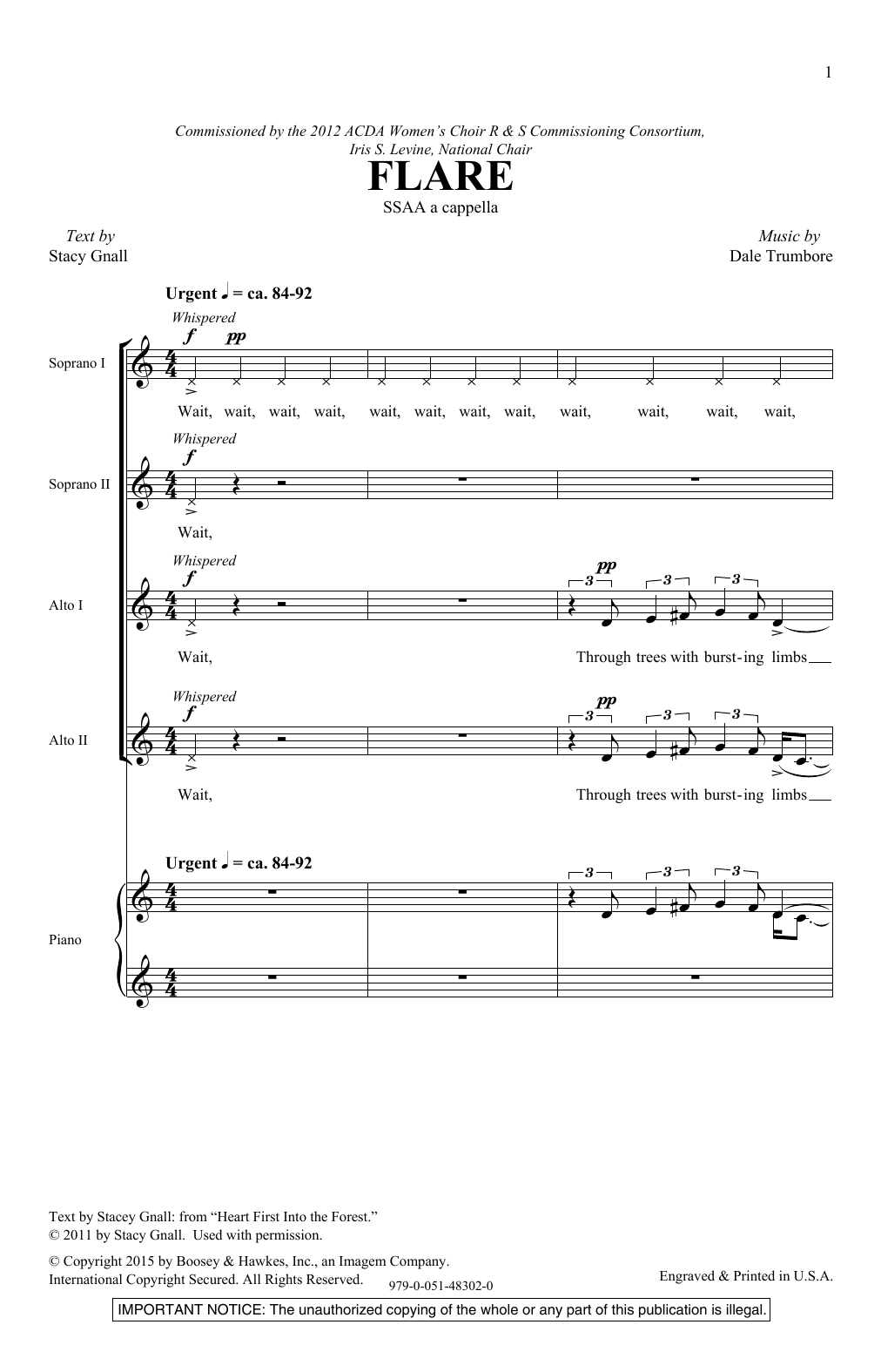 Dale Trumbore Flare sheet music notes and chords. Download Printable PDF.