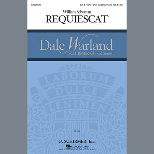William Schuman Download Printable PDF Score Easily Download William Schuman Printable PDF piano music notes, guitar tabs for SSA Choir. Transpose or transcribe this score in no time - Learn how to play song progression.
