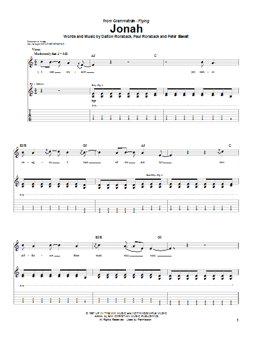 Dalton Roraback Jonah sheet music notes and chords. Download Printable PDF.