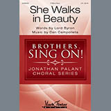 Download or print Dan Campolieta She Walks In Beauty Sheet Music Printable PDF 10-page score for Concert / arranged TTBB Choir SKU: 410566
