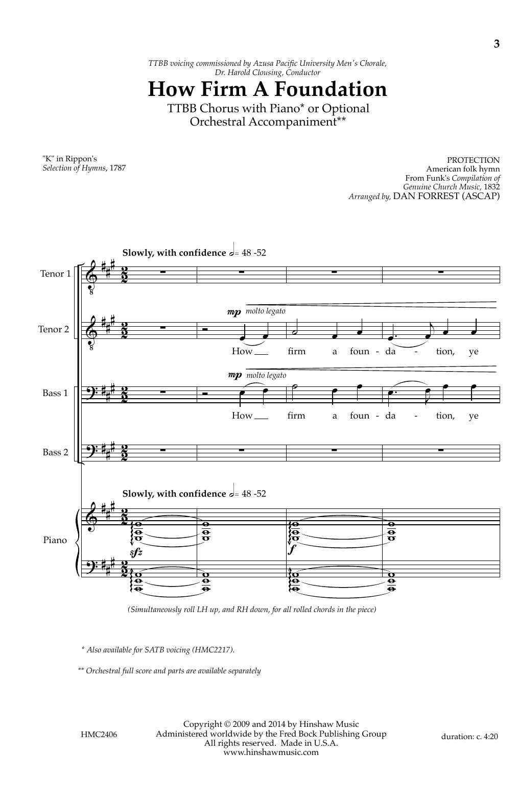 Dan Forrest How Firm A Foundation sheet music notes and chords. Download Printable PDF.