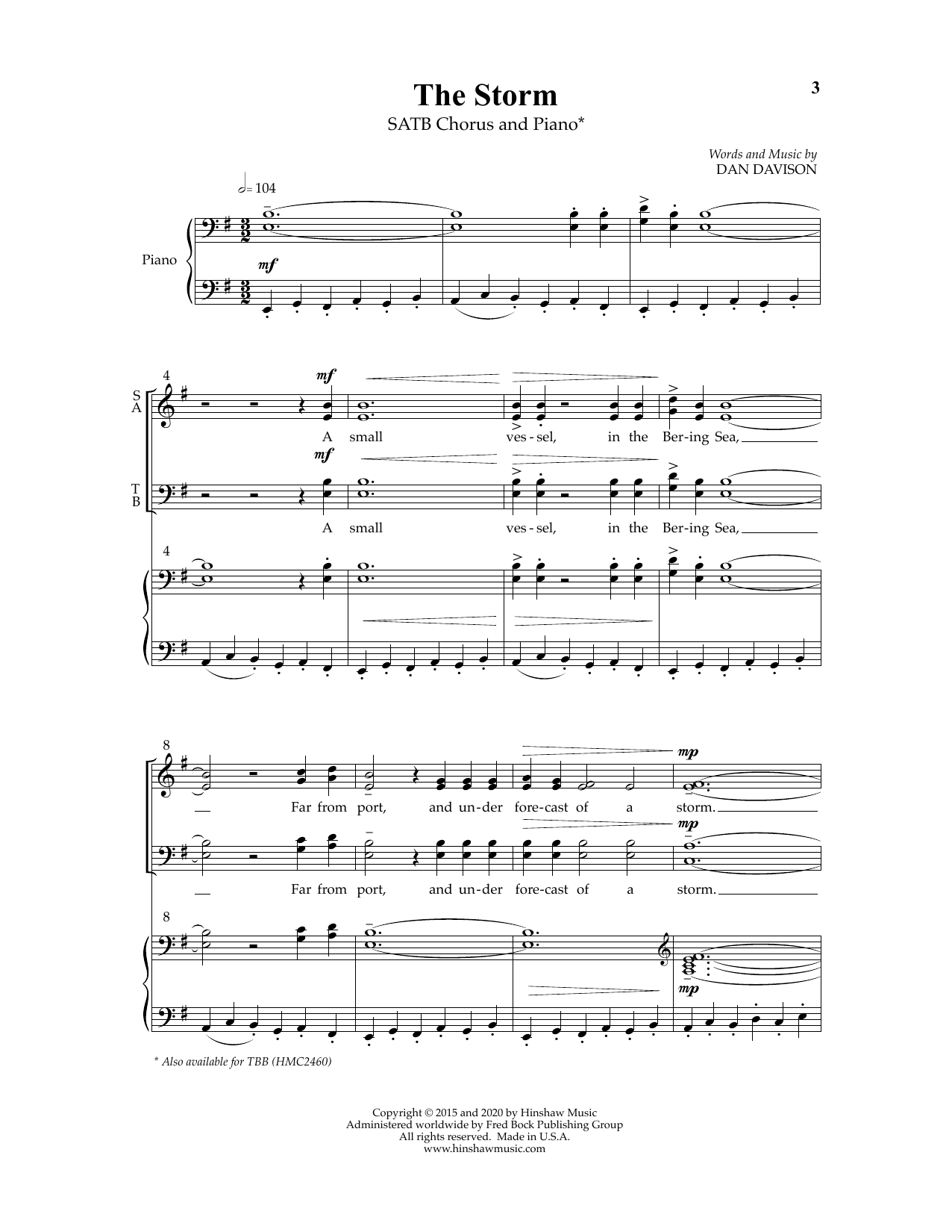 Dan Davison The Storm sheet music notes and chords. Download Printable PDF.