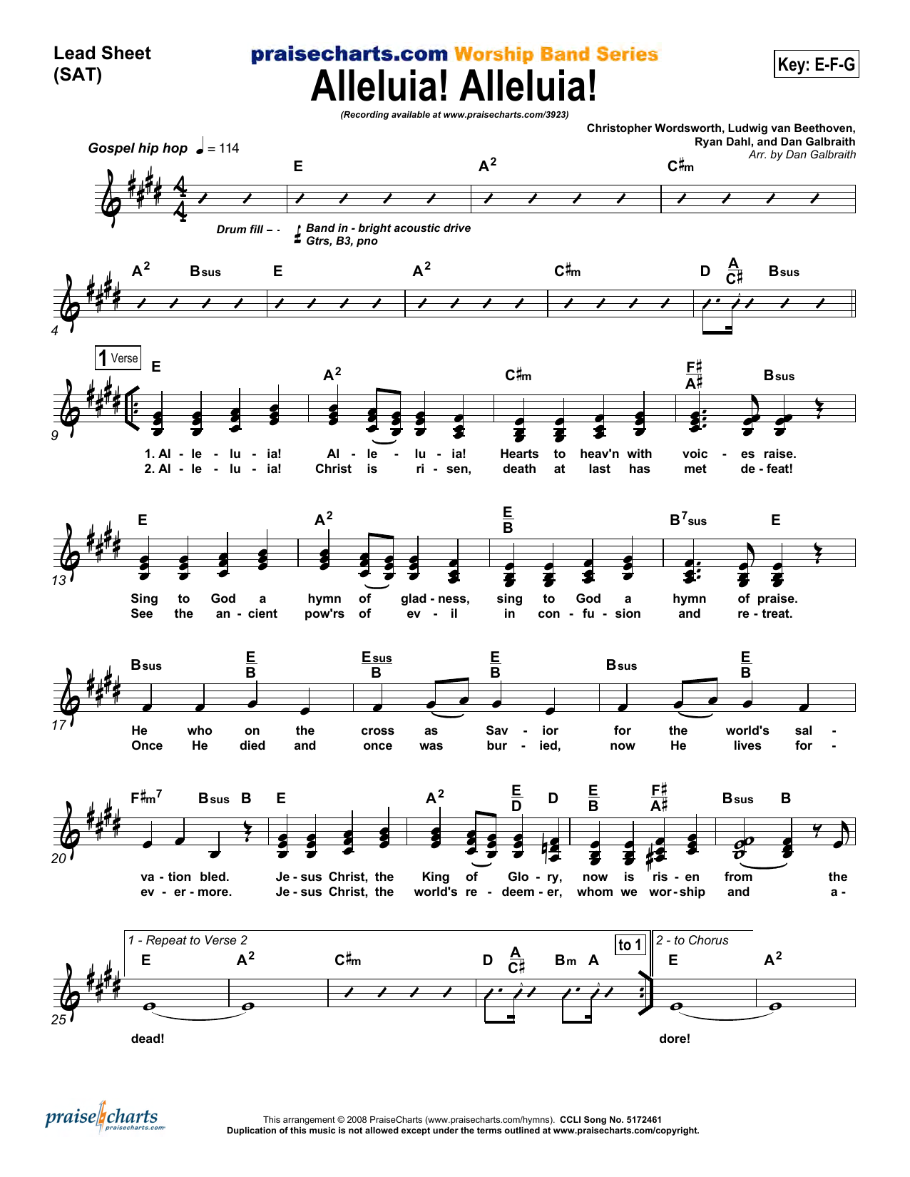 Dan Galbraith Alleluia Alleluia sheet music notes and chords. Download Printable PDF.