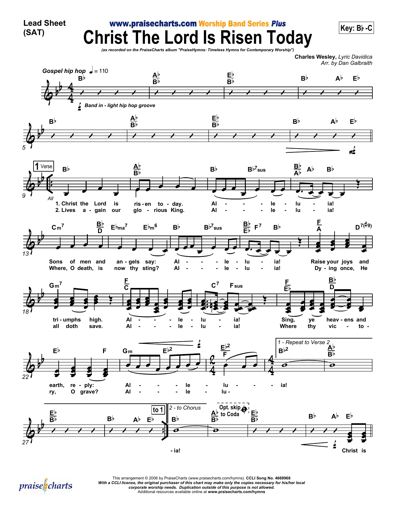Learn to play Dan Galbraith Christ the Lord Is Risen Today sheet music for Lead Sheet / Fake Book in minutes. Price: 6.9900$ Dan Galbraith Christ the Lord Is Risen Today sheet music notes and chords arranged for Lead Sheet / Fake Book