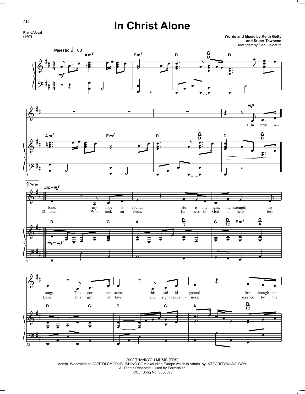in christ alone piano sheet music free download