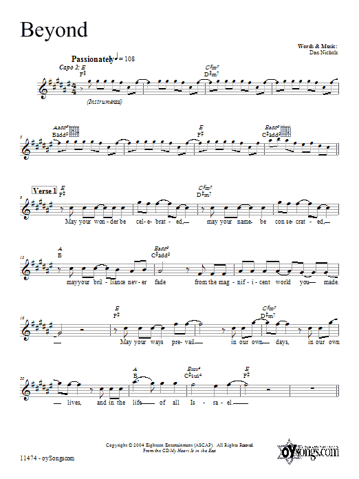 Dan Nichols Beyond sheet music notes and chords. Download Printable PDF.
