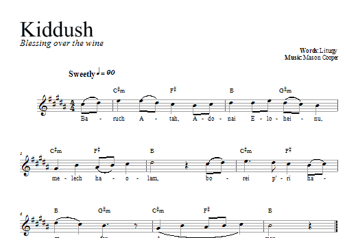 Dan Nichols Kiddush sheet music notes and chords. Download Printable PDF.