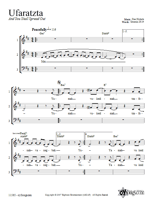 Dan Nichols Ufaratzta sheet music notes and chords. Download Printable PDF.