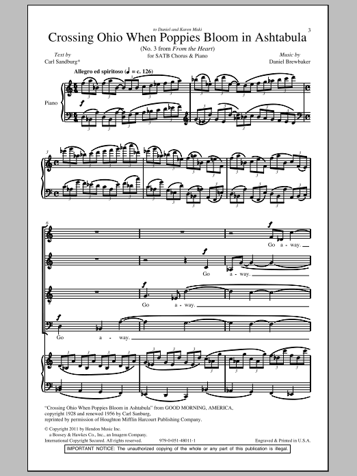 Learn to play Daniel Brewbaker Crossing Ohio When Poppies Bloom In Ashtabula (No. 3 from Daniel Brewbaker Crossing Ohio When Poppies Bloom In Ashtabula (No. 3 from