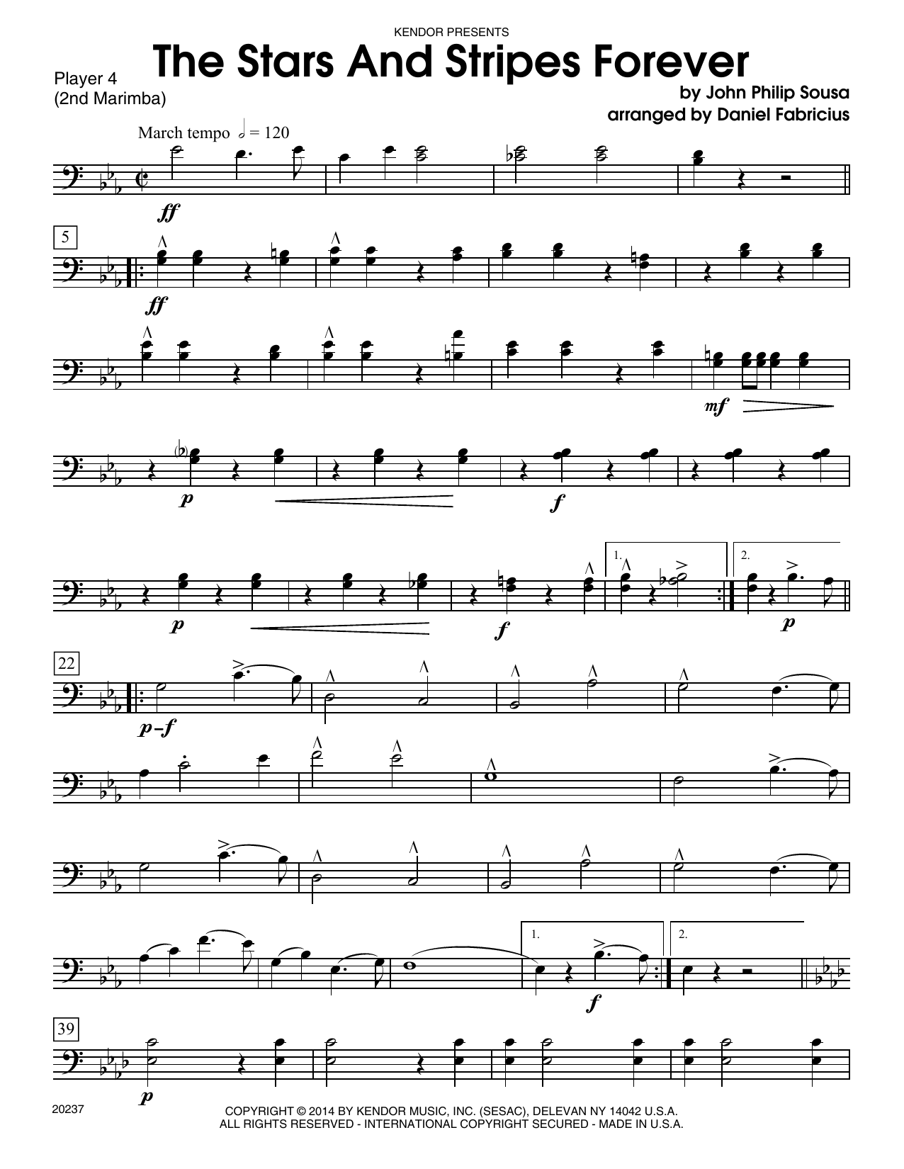 Daniel Fabricious The Stars And Stripes Forever - Percussion 4 sheet music notes and chords. Download Printable PDF.