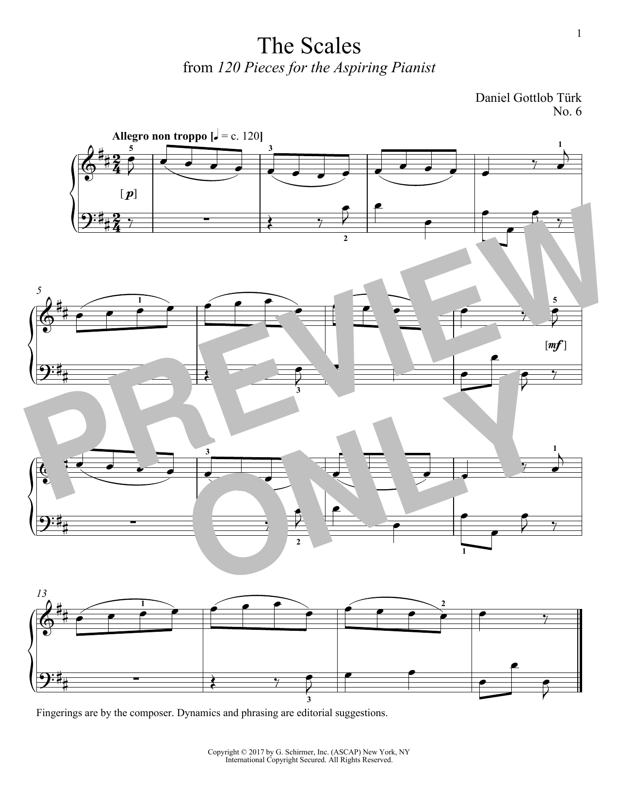 Daniel Gottlob Turk The Scales sheet music notes and chords. Download Printable PDF.