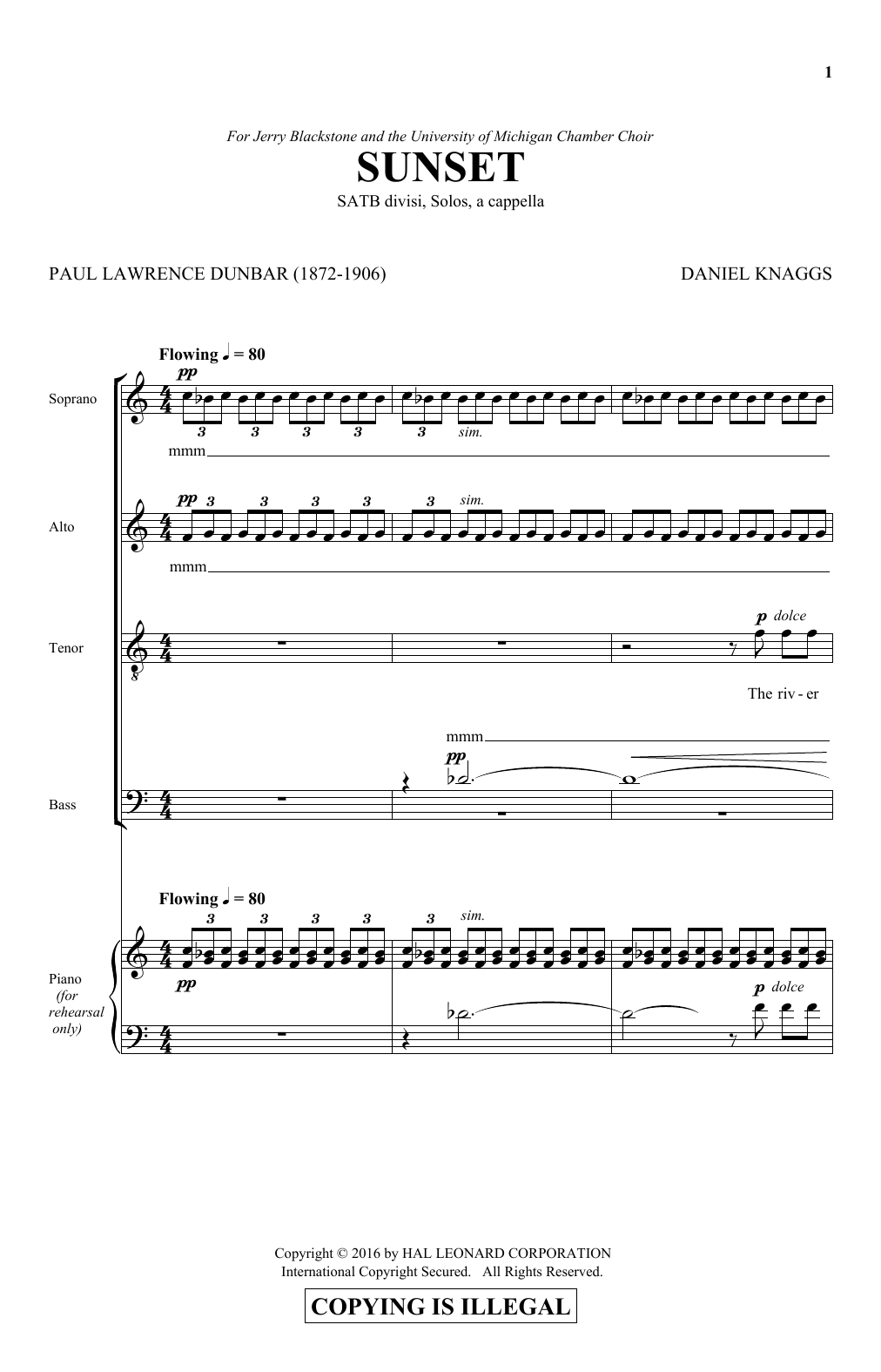 Daniel Knaggs Sunset sheet music notes and chords. Download Printable PDF.