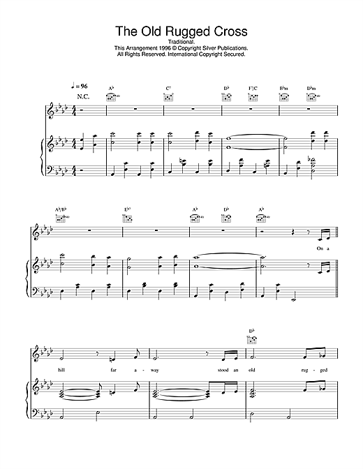 Daniel O'Donnell The Old Rugged Cross sheet music notes and chords. Download Printable PDF.