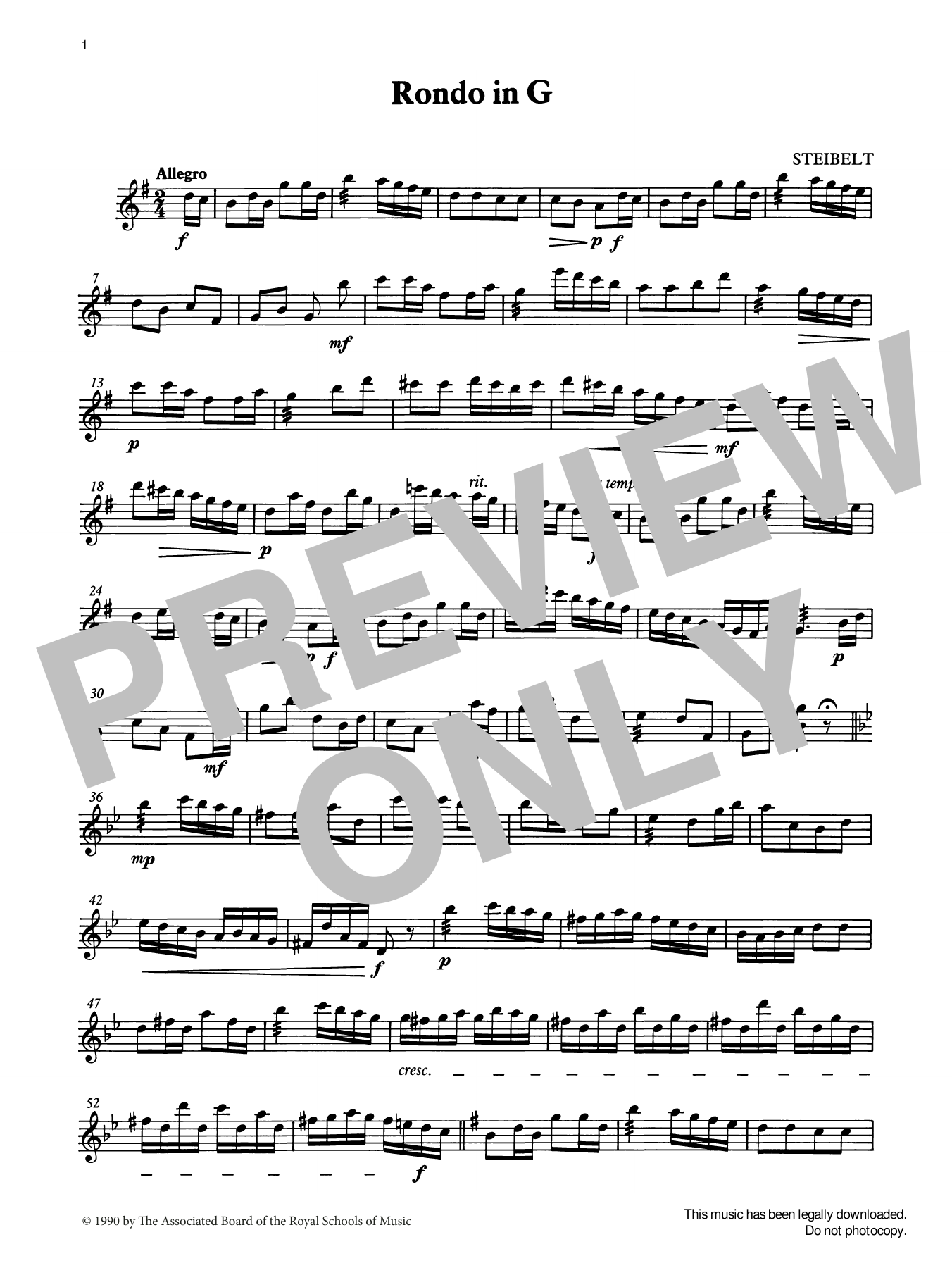 Learn to play Daniel Steibelt Rondo in G from Graded Music for Tuned Percussion, Book III sheet music for Percussion Solo in minutes. Price: 4.4900$ Daniel Steibelt Rondo in G from Graded Music for Tuned Percussion, Book III sheet music notes and chords arranged for Percussion Solo