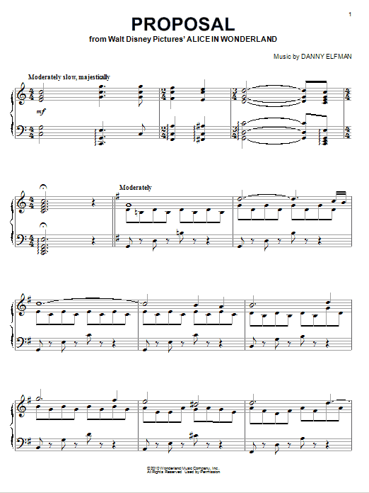 Learn to play Danny Elfman Proposal sheet music for Piano Solo in minutes. Danny Elfman Proposal sheet music notes and chords. Download Printable PDF.
