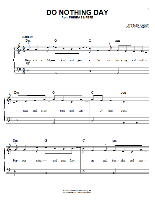 Learn to play Danny Jacob Do Nothing Day sheet music for Easy Piano in minutes. Price: 6.9900$ Danny Jacob Do Nothing Day sheet music notes and chords arranged for Easy Piano