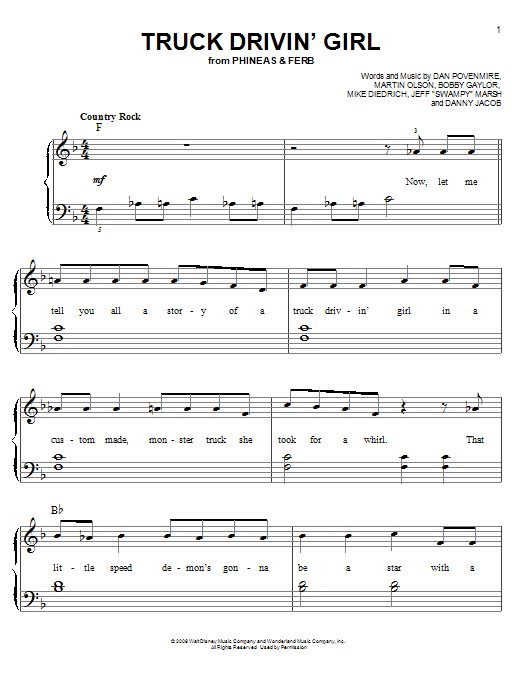 Learn to play Danny Jacob Truck Drivin' Girl sheet music for Easy Piano in minutes. Price: 6.9900$ Danny Jacob Truck Drivin' Girl sheet music notes and chords arranged for Easy Piano