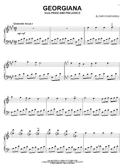 Learn to play Dario Marianelli Georgiana sheet music for Easy Piano in minutes. Price: 6.9900$ Dario Marianelli Georgiana sheet music notes and chords arranged for Easy Piano