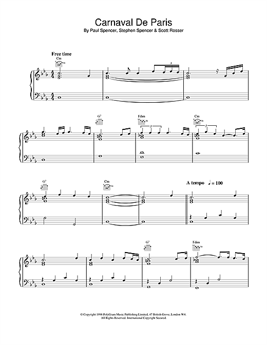 Learn to play Dario G Carnaval de Paris (World Cup '98) sheet music for Piano Solo in minutes. Dario G Carnaval de Paris (World Cup '98) sheet music notes and chords