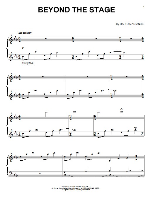 Learn to play Dario Marianelli Beyond The Stage sheet music for Piano Solo in minutes. Dario Marianelli Beyond The Stage sheet music notes and chords. Download Printable PDF.