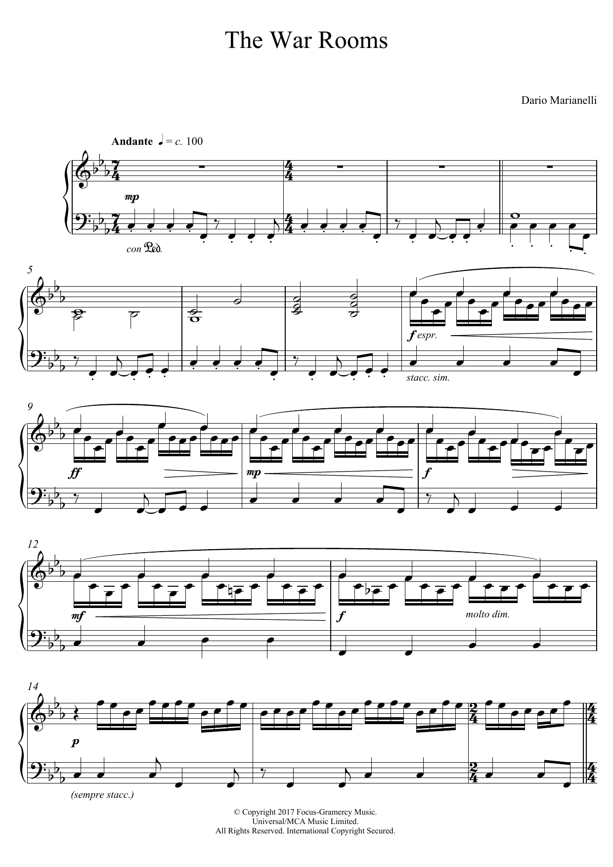 Learn to play Dario Marianelli The War Rooms (from Darkest Hour) sheet music for Piano Solo in minutes. Price: 6.9900$ Dario Marianelli The War Rooms (from Darkest Hour) sheet music notes and chords arranged for Piano Solo