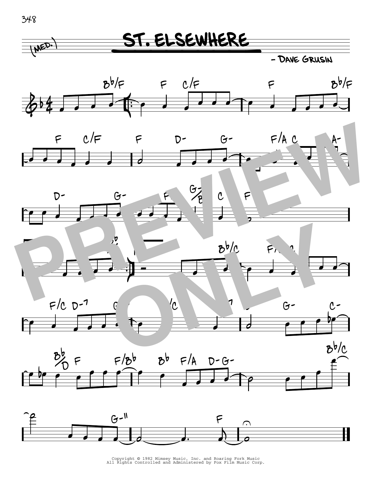 Dave Grusin St. Elsewhere sheet music notes and chords. Download Printable PDF.