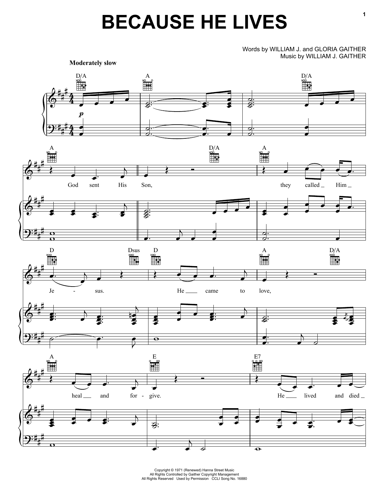 David Crowder Band Because He Lives sheet music notes and chords. Download Printable PDF.