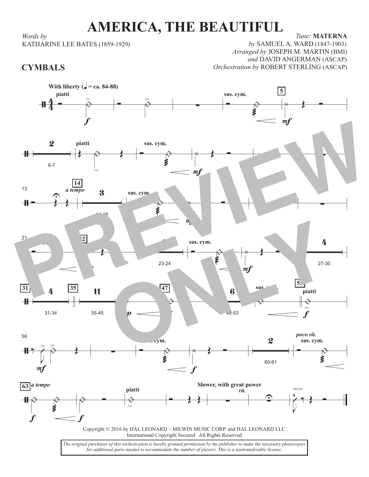 Learn to play David Angerman America, the Beautiful - Cymbals sheet music for Choir Instrumental Pak in minutes. David Angerman America, the Beautiful - Cymbals sheet music notes and chords. Download Printable PDF.
