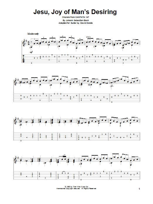 Johann Sebastian Bach Jesu, Joy Of Man's Desiring sheet music notes and chords. Download Printable PDF.