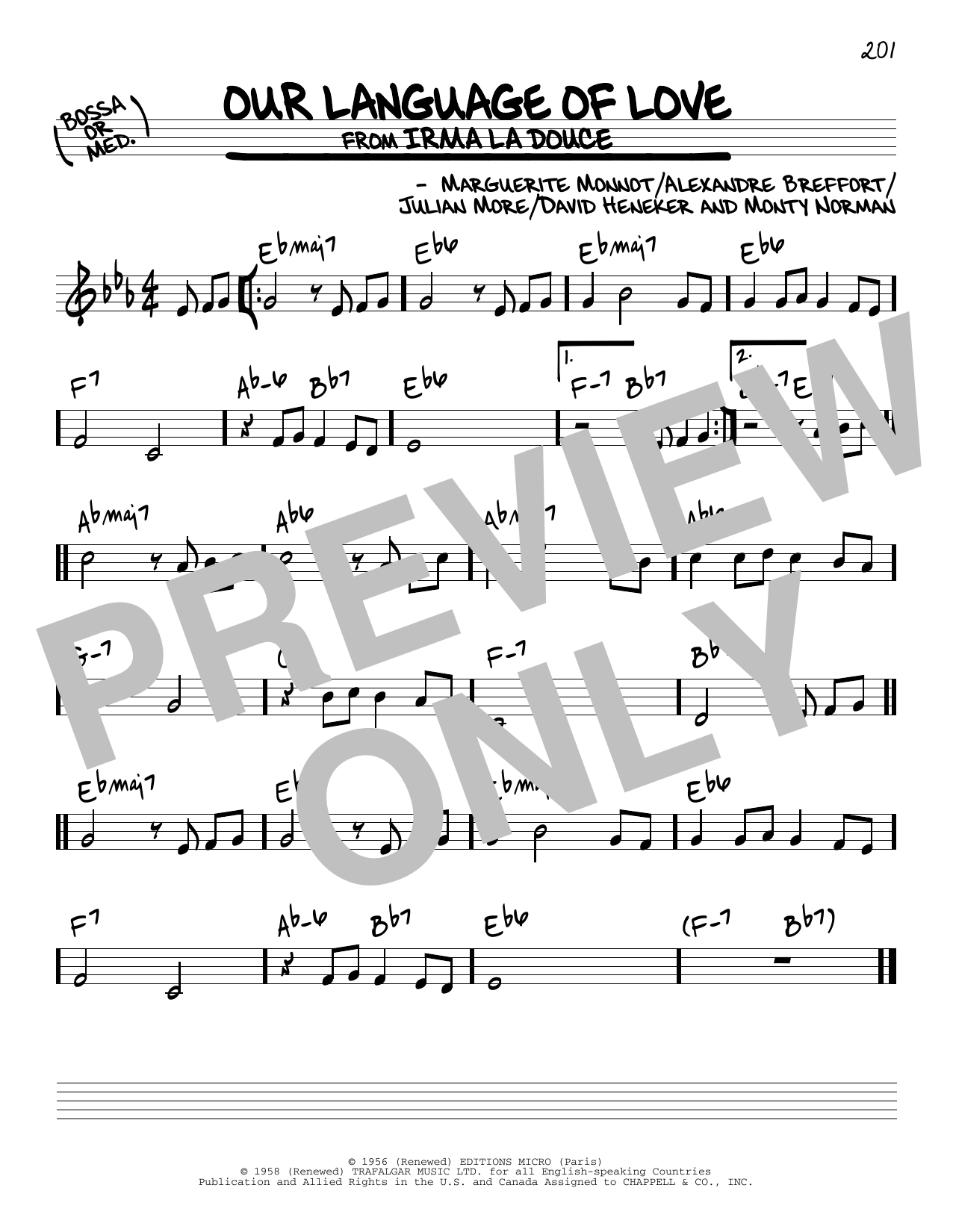 Learn to play David Heneker Our Language Of Love sheet music for Real Book – Melody & Chords in minutes. David Heneker Our Language Of Love sheet music notes and chords. Download Printable PDF.