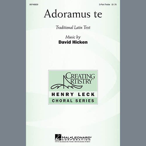 Easily Download David Hicken Printable PDF piano music notes, guitar tabs for 3-Part Treble Choir. Transpose or transcribe this score in no time - Learn how to play song progression.