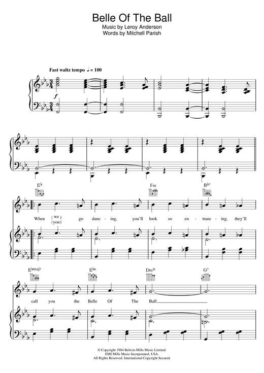 Learn to play David Hughes Belle Of The Ball sheet music for Piano, Vocal & Guitar (Right-Hand Melody) in minutes. David Hughes Belle Of The Ball sheet music notes and chords