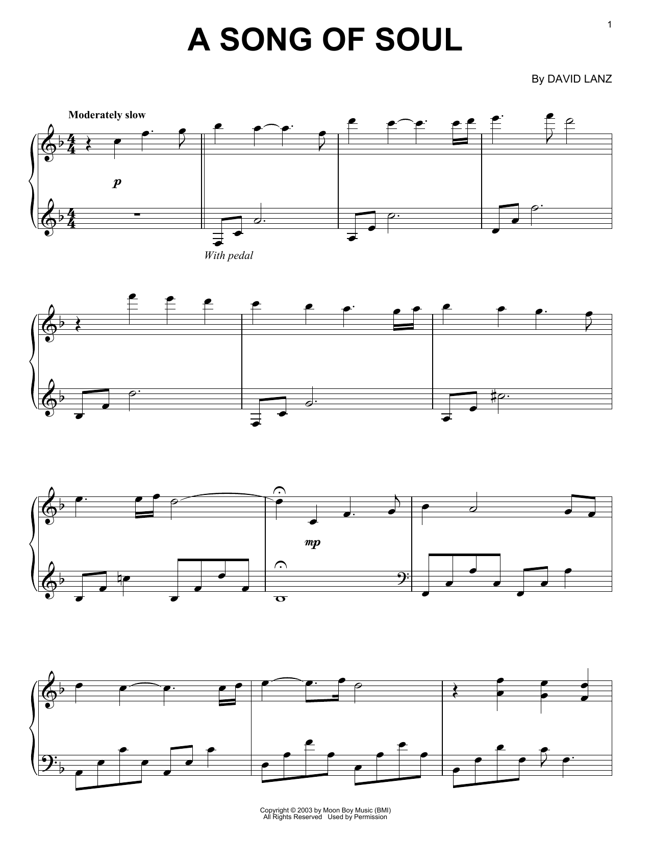 Learn to play David Lanz A Song Of Soul sheet music for Piano Solo in minutes. Price: 7.8900$ David Lanz A Song Of Soul sheet music notes and chords arranged for Piano Solo