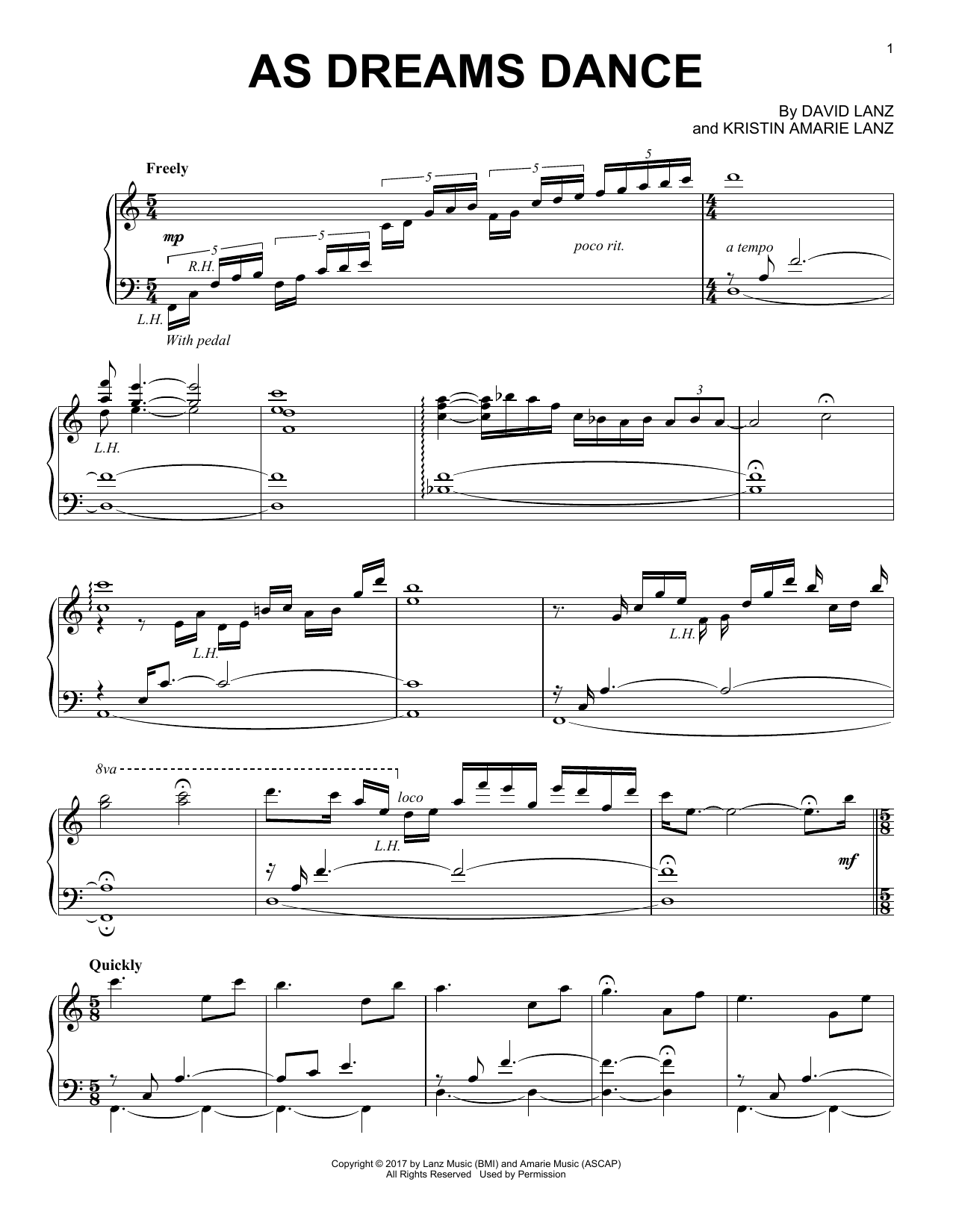 David Lanz As Dreams Dance sheet music notes and chords. Download Printable PDF.